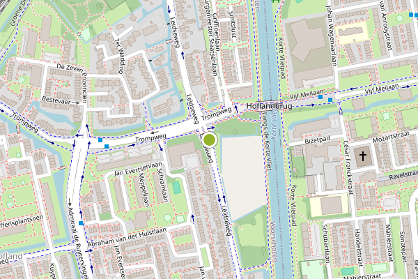 Ambulance-melding op Leidseweg, Voorschoten op 5 juni, kaart-overzicht