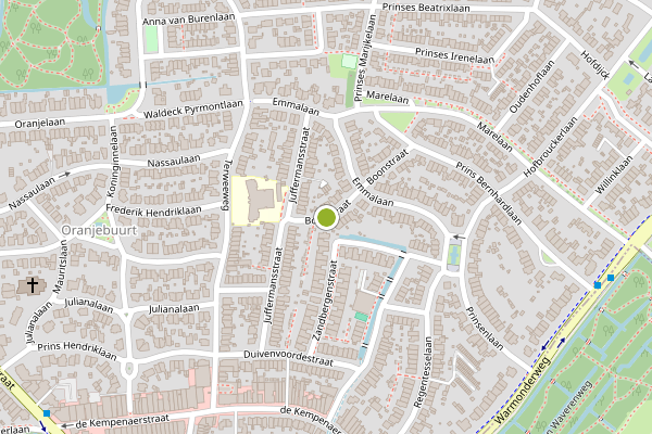 Ambulance-melding op Boonstraat, Oegstgeest op 5 juni, kaart-overzicht