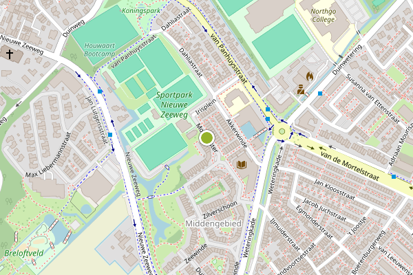 Ambulance-melding op Morgenster, Noordwijk op 6 juni, kaart-overzicht