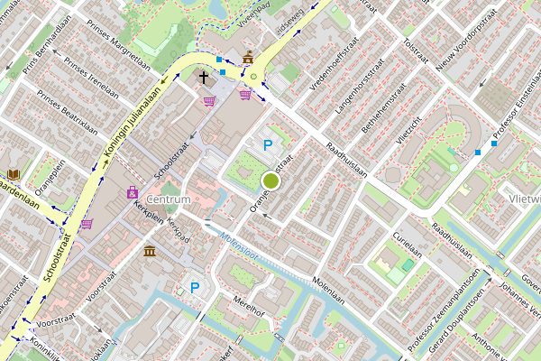 Ambulance-melding op Oranjeboomstraat, Voorschoten op 6 juni, kaart-overzicht