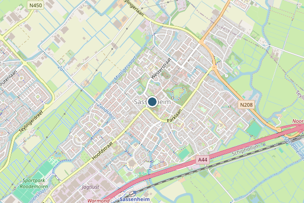 Politie-melding op Sassenheim op 6 juni, kaart-overzicht
