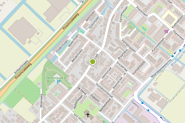 Ambulance-melding op Kerkstraat, Noordwijkerhout op 6 juni, kaart-overzicht