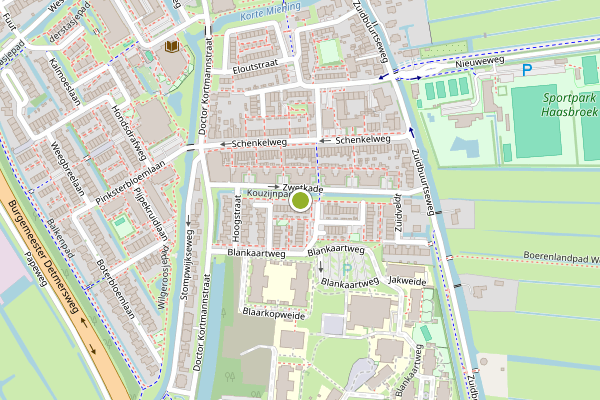 Ambulance-melding op Kouzijnpad, Zoeterwoude op 6 juni, kaart-overzicht