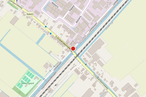 Brandweer-melding op Leidsevaart, Noordwijkerhout op 6 juni, kaart-overzicht