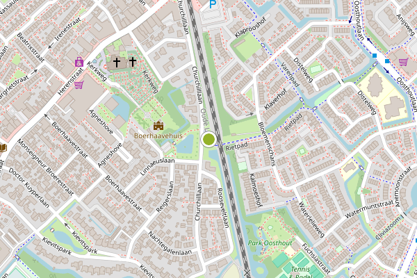 Ambulance-melding op Rietpad, Voorhout op 7 juni, kaart-overzicht