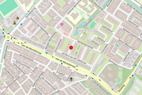 Brandweer-melding op Zeger de Moorstraat, Noordwijk op 7 juni, kaart-overzicht