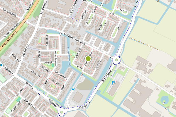 Ambulance-melding op Ridderspoor, Noordwijkerhout op 7 juni, kaart-overzicht