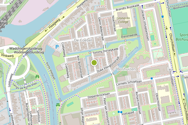 Ambulance-melding op Benny Goodmanstraat, Leiden op 7 juni, kaart-overzicht