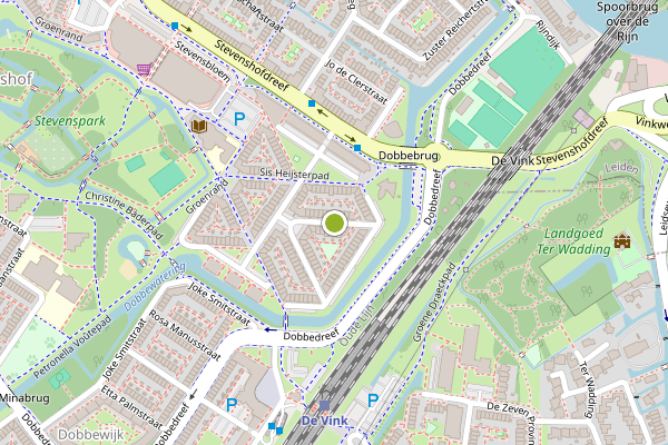 Ambulance-melding op Rosa de Werdstraat, Leiden op 7 juni, kaart-overzicht