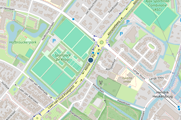 Politie-melding op Abtspoelweg, Oegstgeest op 8 juni, kaart-overzicht