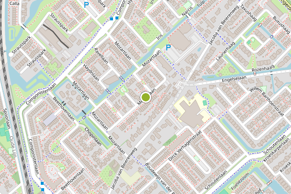 Ambulance-melding op Mozartlaan, Voorhout op 8 juni, kaart-overzicht