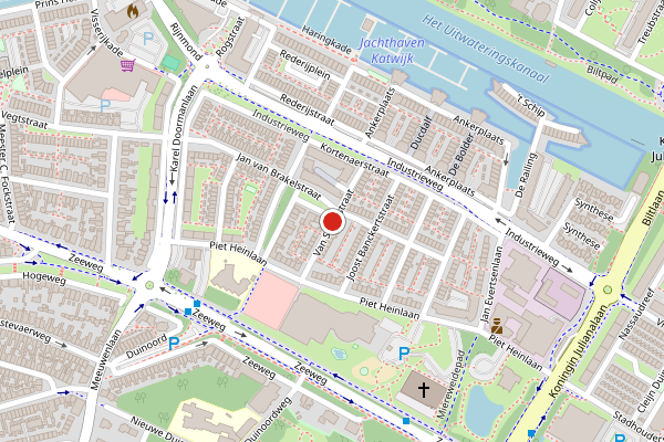 Brandweer-melding op van Speijkstraat, Katwijk op 9 juni, kaart-overzicht