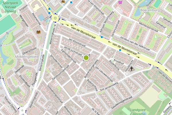 Ambulance-melding op 't Joostje, Noordwijk op 9 juni, kaart-overzicht