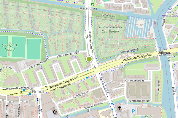 Ambulance-melding op Abraham Crijnssenstraat, Leiden op 9 juni, kaart-overzicht