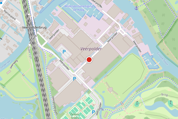 Brandweer-melding op Veerpolder, Warmond op 9 juni, kaart-overzicht