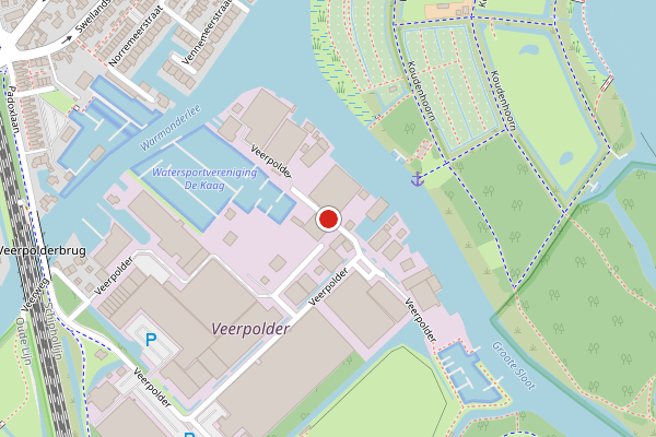 Brandweer-melding op Veerpolder, Warmond op 9 juni, kaart-overzicht