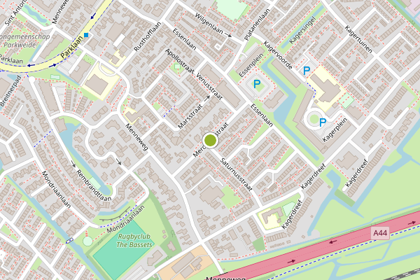 Ambulance-melding op Mercuriusstraat, Sassenheim op 10 juni, kaart-overzicht
