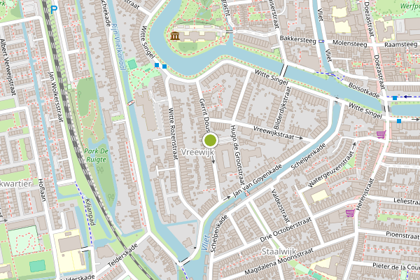 Ambulance-melding op Gerrit Doustraat, Leiden op 10 juni, kaart-overzicht