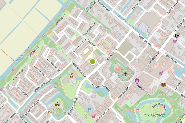 Ambulance-melding op Gildehof, Sassenheim op 10 juni, kaart-overzicht