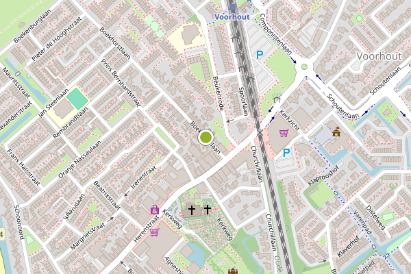 Ambulance-melding op Boekhorstlaan, Voorhout op 10 juni, kaart-overzicht