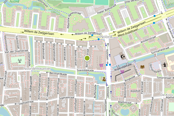 Ambulance-melding op Bernhardstraat, Leiden op 11 juni, kaart-overzicht