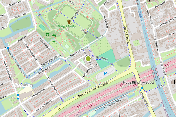 Ambulance-melding op Senaatstraat, Leiden op 10 juni, kaart-overzicht