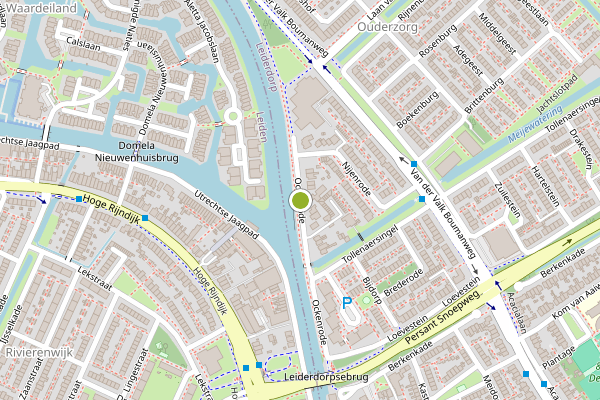 Ambulance-melding op Ockenrode, Leiderdorp op 11 juni, kaart-overzicht