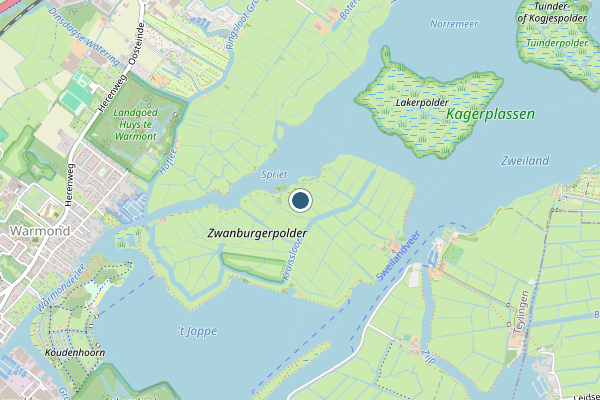 Politie-melding op Warmond op 11 juni, kaart-overzicht