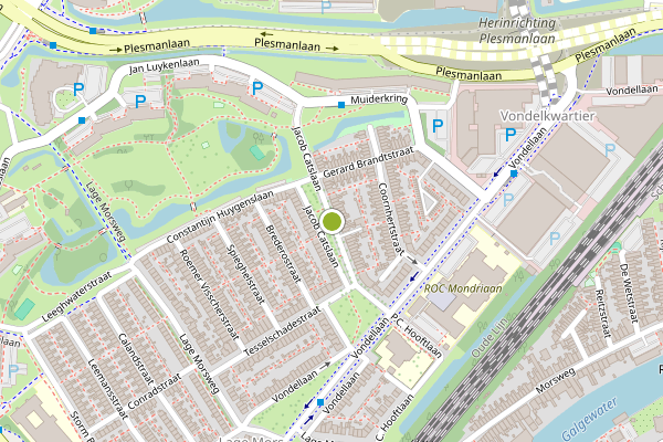 Ambulance-melding op Jacob Catslaan, Leiden op 11 juni, kaart-overzicht