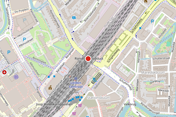 Brandweer-melding op Rijnsburgerweg, Leiden op 11 juni, kaart-overzicht