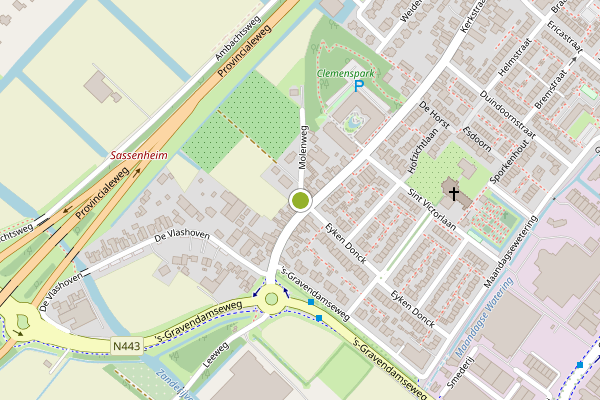 Ambulance-melding op Kerkstraat, Noordwijkerhout op 11 juni, kaart-overzicht