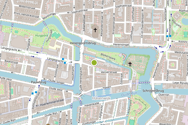 Ambulance-melding op De Bleek, Leiden op 11 juni, kaart-overzicht