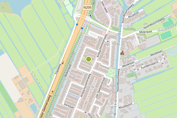 Ambulance-melding op Burgemeester Slicherstraat, Zoeterwoude op 12 juni, kaart-overzicht