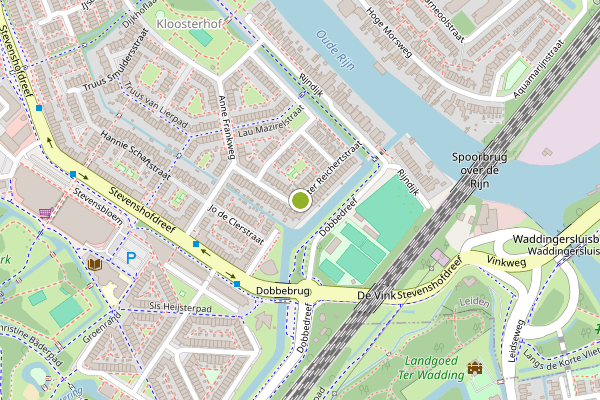 Ambulance-melding op Zuster Reichertstraat, Leiden op 12 juni, kaart-overzicht
