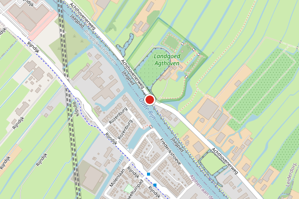 Brandweer-melding op Jaagpad, Leiderdorp op 12 juni, kaart-overzicht
