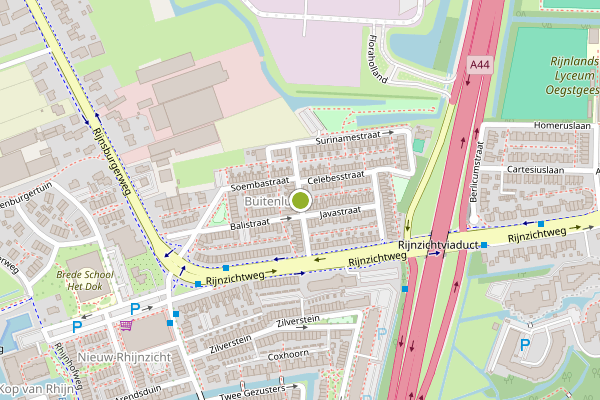 Ambulance-melding op Borneostraat, Oegstgeest op 12 juni, kaart-overzicht