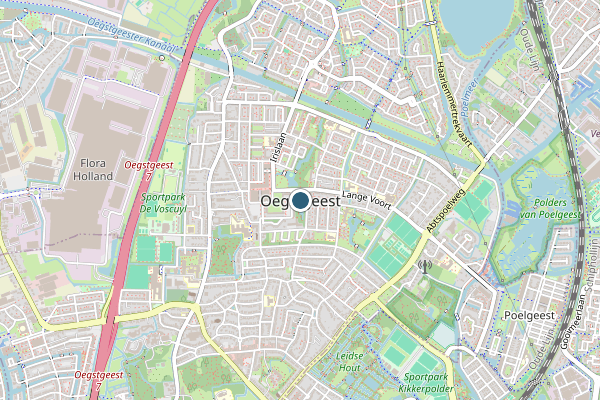 Politie-melding op Oegstgeest op 12 juni, kaart-overzicht