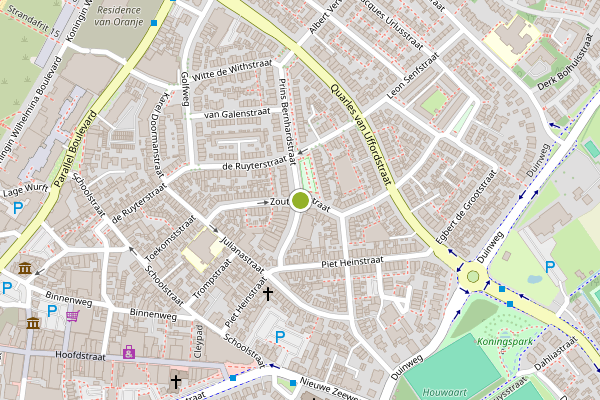 Ambulance-melding op Zoutmanstraat, Noordwijk op 13 juni, kaart-overzicht