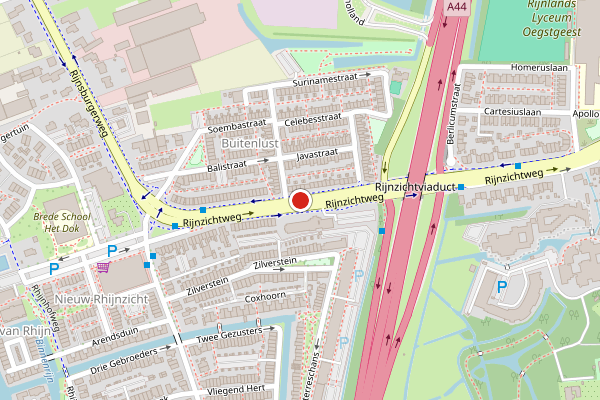Brandweer-melding op Rijnzichtweg, Oegstgeest op 13 juni, kaart-overzicht