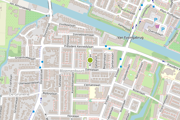 Ambulance-melding op Asterlaan, Oegstgeest op 13 juni, kaart-overzicht