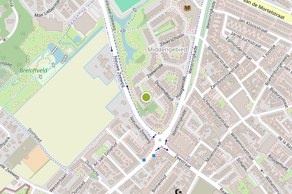 Ambulance-melding op Fluitekruid, Noordwijk op 13 juni, kaart-overzicht