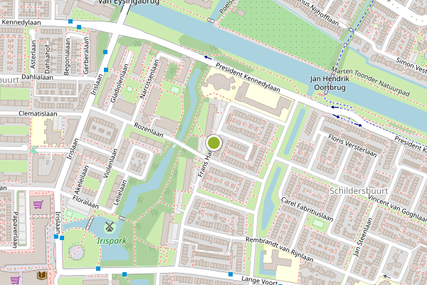 Ambulance-melding op Frans Halslaan, Oegstgeest op 13 juni, kaart-overzicht