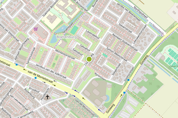 Ambulance-melding op Clusiusweg, Noordwijk op 13 juni, kaart-overzicht