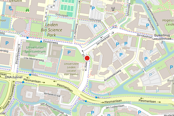 Brandweer-melding op Einsteinweg, Leiden op 13 juni, kaart-overzicht