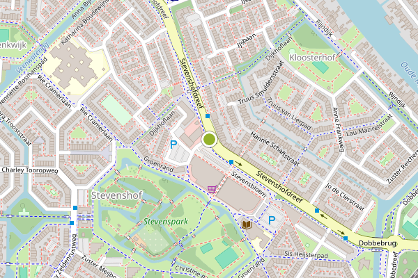 Ambulance-melding op Ina Boudier-Bakkerstraat, Leiden op 13 juni, kaart-overzicht
