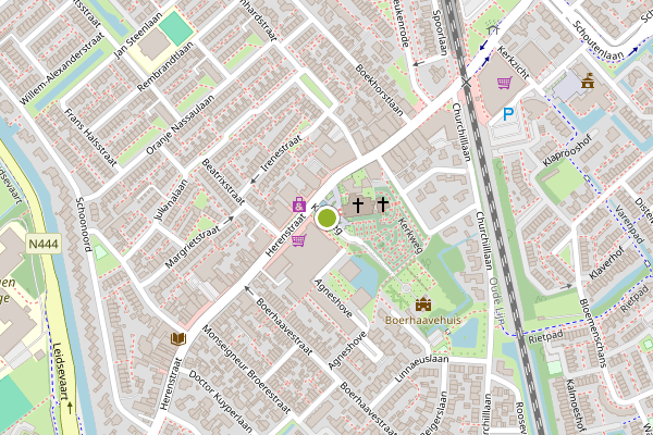 Ambulance-melding op Kerkweg, Voorhout op 14 juni, kaart-overzicht