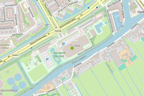 Ambulance-melding op Marie Diebenplaats, Leiden op 14 juni, kaart-overzicht