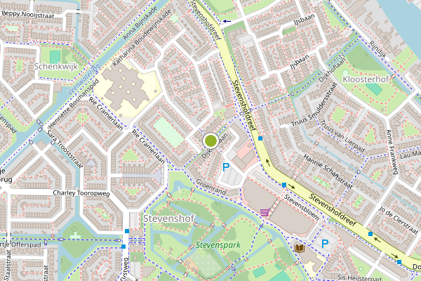 Ambulance-melding op Margo Antinkpad, Leiden op 14 juni, kaart-overzicht