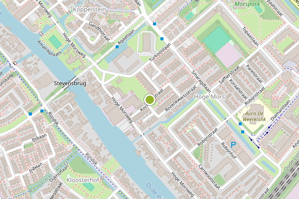 Ambulance-melding op Kornalijnstraat, Leiden op 14 juni, kaart-overzicht