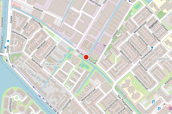 Brandweer-melding op Van der Marckstraat, Leiderdorp op 14 juni, kaart-overzicht